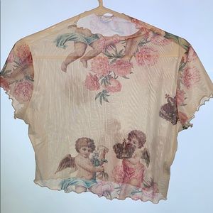 Sheer Angel Crop Top